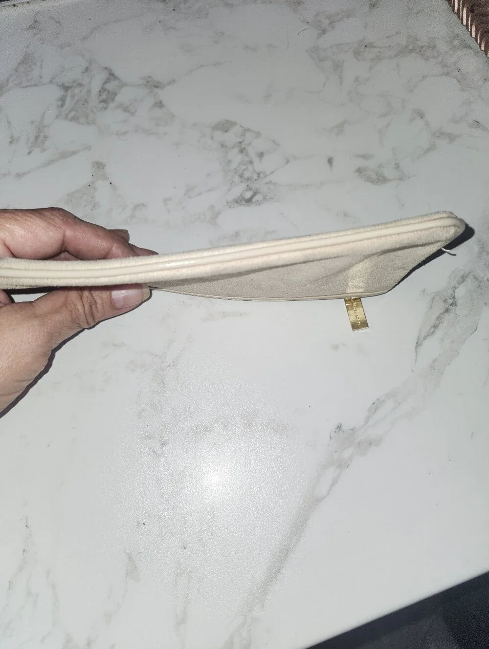 Michael Kors Faux Suede Cosmetic Bag / Pencil Case